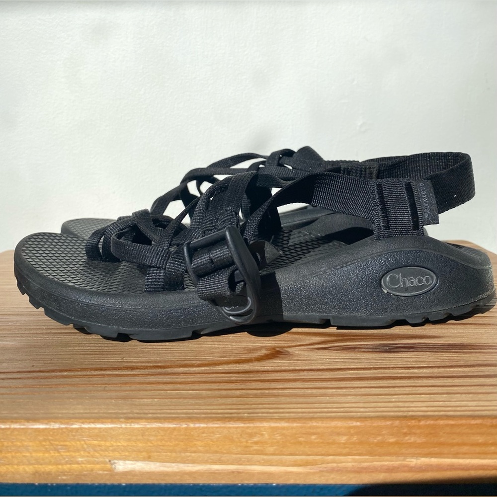CHACO WOMEN'S ZX/2 DUAL ADJUSTABLE STRAPS CLASSIC SANDAL BLACK HIKING SIZE 7